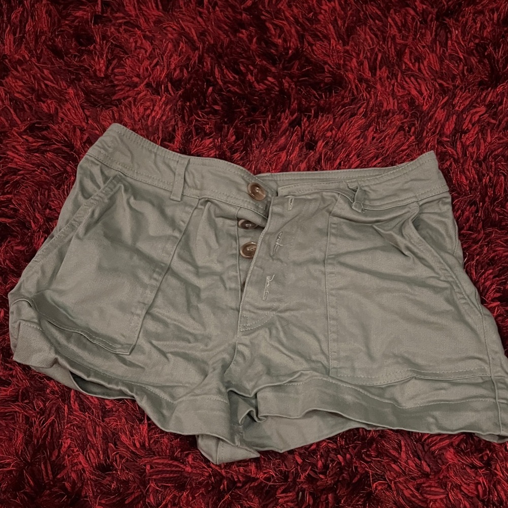 Miami Gray Olive Green Women's Cargo Shorts‎